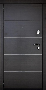 Стальные двери «АРМАДА» / Двери с отделкой панелями МДФ / «АРМАДА» модель «А-100» с зеркальными вставками
